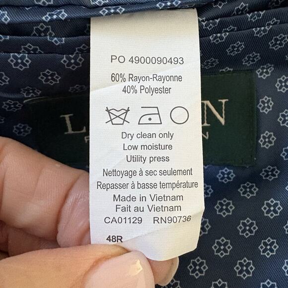 Lauren Ralph Lauren Blue Mens Blazer Sport Coat Blazer Jacket Size 48R - Picture 4 of 5